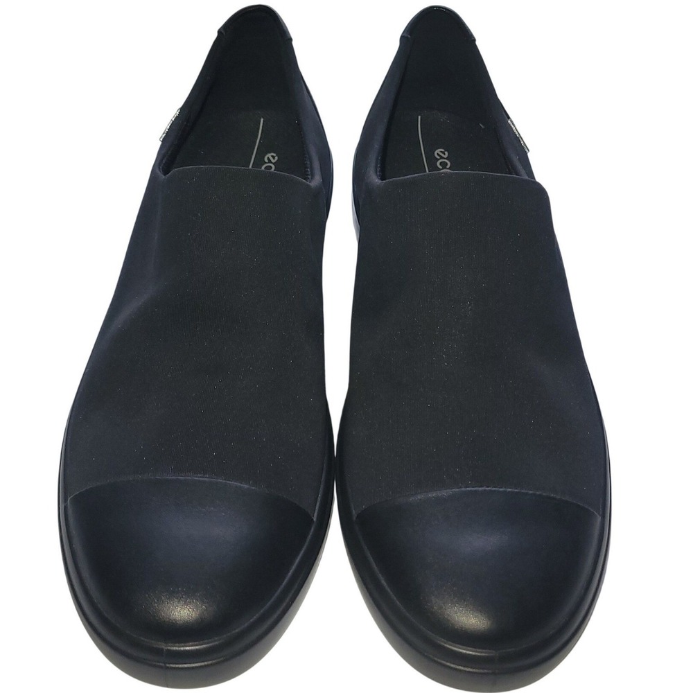 ECCO Soft 7 Wedge‎ Goretex Sz 9 EU 40 Black Slip On Shoes Danish Design
 K501